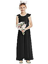 Front View Thumbnail - Black Flower Girl Dress FL4070