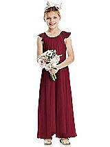 Front View Thumbnail - Burgundy Flower Girl Dress FL4070