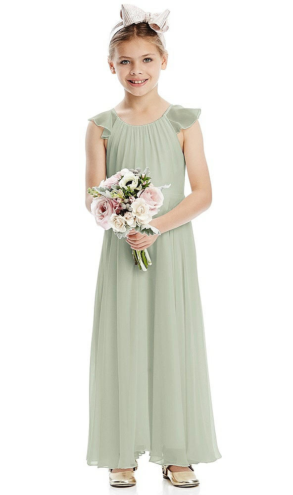 Front View - Celadon Flower Girl Dress FL4070