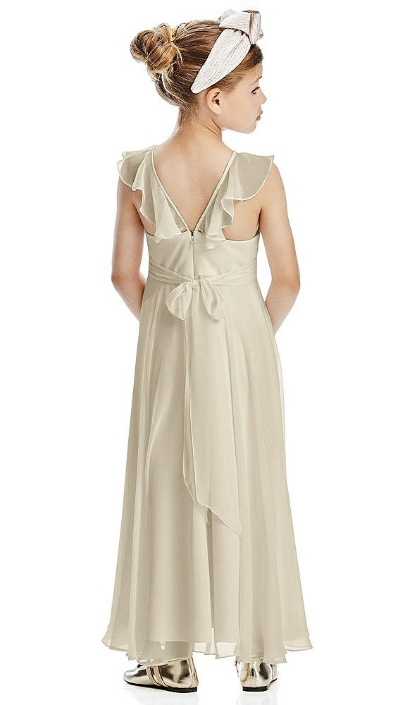 Back View - Champagne Flower Girl Dress FL4070