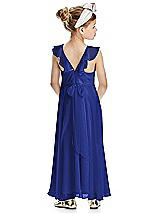 Rear View Thumbnail - Cobalt Blue Flower Girl Dress FL4070