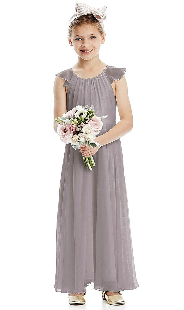Front View - Cashmere Gray Flower Girl Dress FL4070