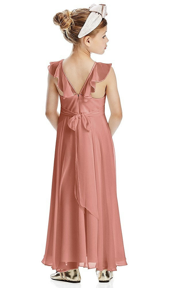 Back View - Desert Rose Flower Girl Dress FL4070