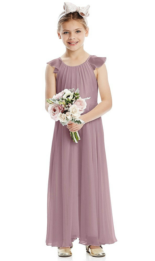 Front View - Dusty Rose Flower Girl Dress FL4070