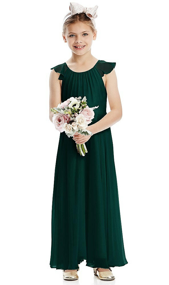 Front View - Evergreen Flower Girl Dress FL4070