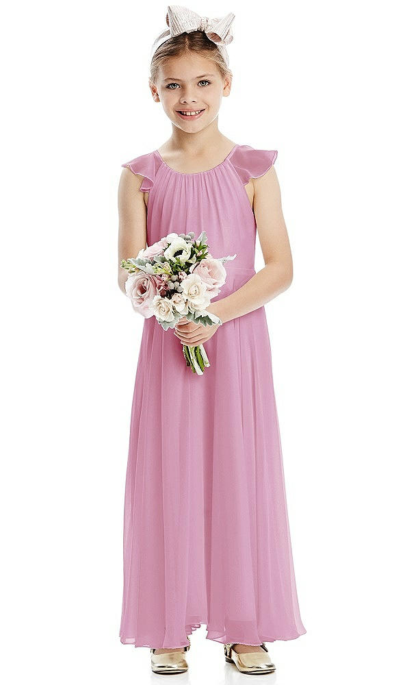 Front View - Powder Pink Flower Girl Dress FL4070