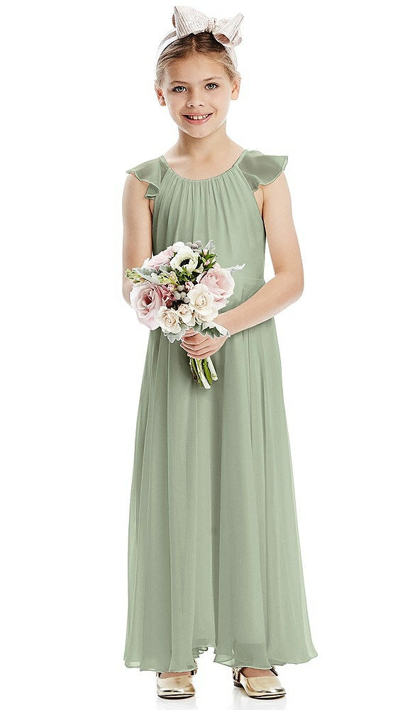 Front View - Sage Flower Girl Dress FL4070