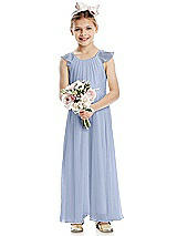 Front View Thumbnail - Sky Blue Flower Girl Dress FL4070