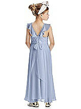 Rear View Thumbnail - Sky Blue Flower Girl Dress FL4070