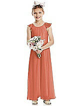 Front View Thumbnail - Terracotta Copper Flower Girl Dress FL4070
