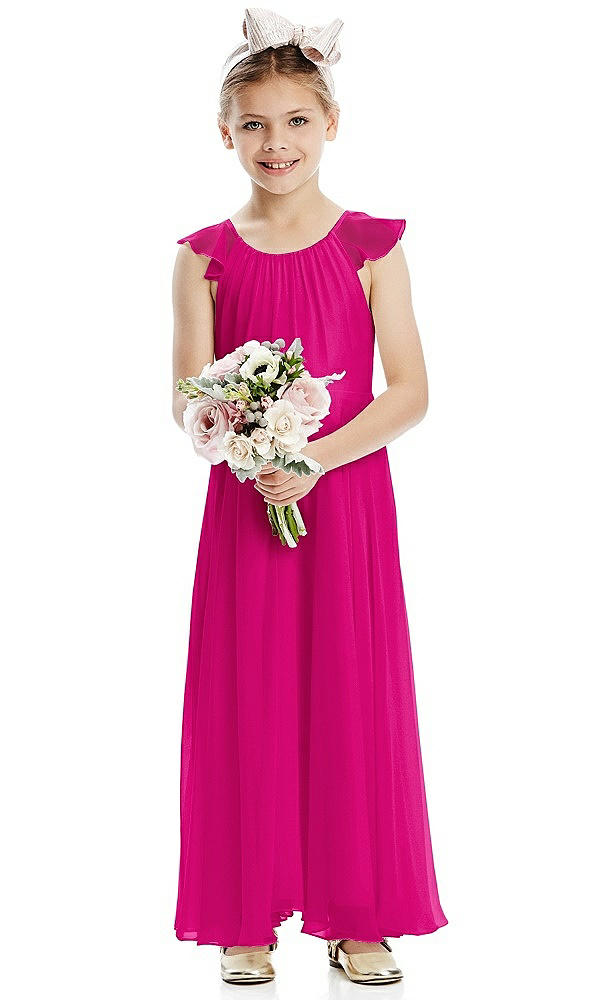 Front View - Think Pink Flower Girl Dress FL4070