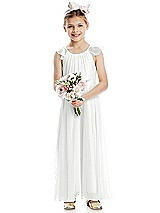 Front View Thumbnail - White Flower Girl Dress FL4070