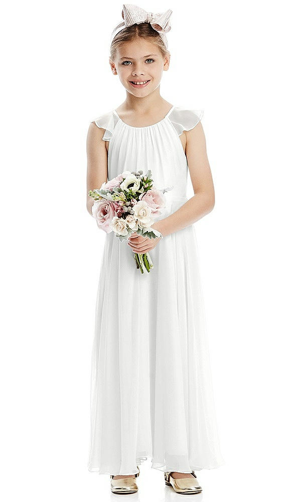 Front View - White Flower Girl Dress FL4070