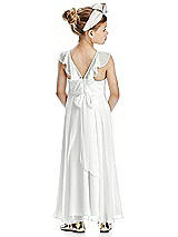 Rear View Thumbnail - White Flower Girl Dress FL4070