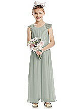Front View Thumbnail - Willow Green Flower Girl Dress FL4070