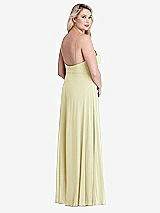 Alt View 2 Thumbnail - Butter Yellow Square Neck Chiffon Maxi Dress with Front Slit - Elliott