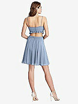 Rear View Thumbnail - Cloudy Ruffled Chiffon Cutout Mini Dress - Joey