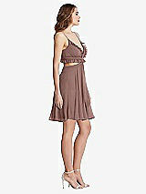 Side View Thumbnail - Sienna Ruffled Chiffon Cutout Mini Dress - Joey