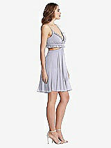 Side View Thumbnail - Silver Dove Ruffled Chiffon Cutout Mini Dress - Joey