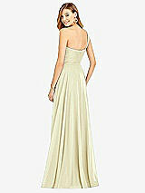 Rear View Thumbnail - Butter Yellow One-Shoulder Draped Chiffon Maxi Dress - Dani