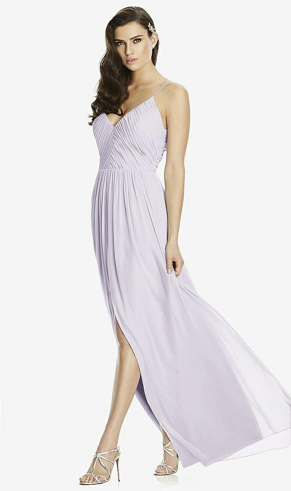 Front View - Moondance Deep V-Back Shirred Maxi Dress - Ensley