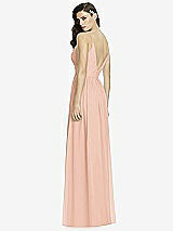 Rear View Thumbnail - Pale Peach Deep V-Back Shirred Maxi Dress - Ensley