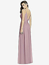 Rear View Thumbnail - Dusty Rose Deep V-Back Shirred Maxi Dress - Ensley