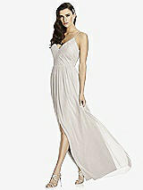 Front View Thumbnail - Oyster Deep V-Back Shirred Maxi Dress - Ensley