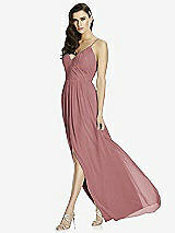 Front View Thumbnail - Rosewood Deep V-Back Shirred Maxi Dress - Ensley