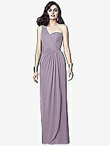 Alt View 1 Thumbnail - Lilac Haze One-Shoulder Draped Maxi Dress with Front Slit - Aeryn