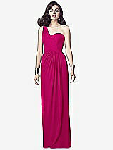 Alt View 1 Thumbnail - Think Pink One-Shoulder Draped Maxi Dress with Front Slit - Aeryn