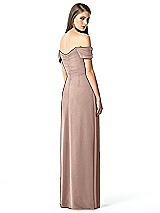 Rear View Thumbnail - Neu Nude Off-the-Shoulder Ruched Chiffon Maxi Dress - Alessia