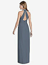 Rear View Thumbnail - Silverstone V-Neck Halter Chiffon Maxi Dress - Taryn