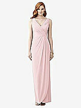 Front View Thumbnail - Ballet Pink Sleeveless Draped Faux Wrap Maxi Dress - Dahlia