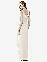 Rear View Thumbnail - Ivory Sleeveless Draped Faux Wrap Maxi Dress - Dahlia