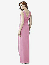 Rear View Thumbnail - Powder Pink Sleeveless Draped Faux Wrap Maxi Dress - Dahlia