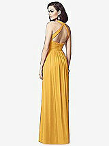 Rear View Thumbnail - NYC Yellow Ruched Halter Open-Back Maxi Dress - Jada