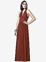 Front View Thumbnail - Auburn Moon Ruched Halter Open-Back Maxi Dress - Jada