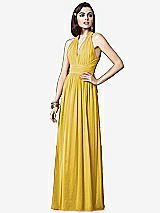Front View Thumbnail - Marigold Ruched Halter Open-Back Maxi Dress - Jada