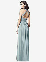 Rear View Thumbnail - Morning Sky Ruched Halter Open-Back Maxi Dress - Jada