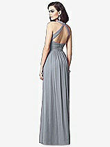 Rear View Thumbnail - Platinum Ruched Halter Open-Back Maxi Dress - Jada