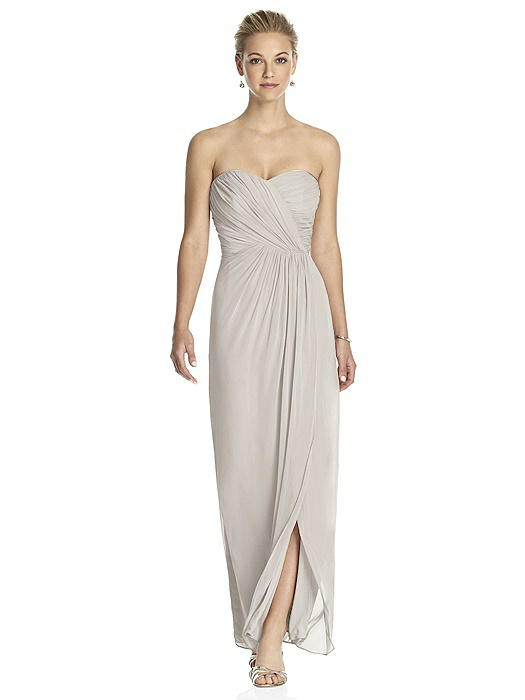 Strapless Draped Chiffon Maxi Dress - Lila