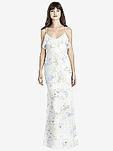 Front View Thumbnail - Bleu Garden Ruffle-Trimmed Backless Maxi Dress - Britt