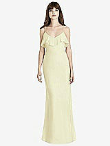 Front View Thumbnail - Butter Yellow Ruffle-Trimmed Backless Maxi Dress - Britt
