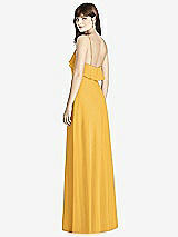 Rear View Thumbnail - NYC Yellow Ruffle-Trimmed Backless Maxi Dress - Britt