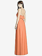 Rear View Thumbnail - Sweet Melon Ruffle-Trimmed Backless Maxi Dress - Britt