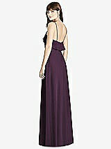 Rear View Thumbnail - Aubergine Ruffle-Trimmed Backless Maxi Dress - Britt