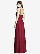 Rear View Thumbnail - Burgundy Ruffle-Trimmed Backless Maxi Dress - Britt