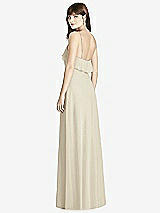 Rear View Thumbnail - Champagne Ruffle-Trimmed Backless Maxi Dress - Britt