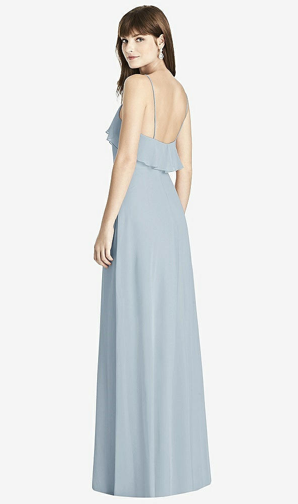 Back View - Mist Ruffle-Trimmed Backless Maxi Dress - Britt